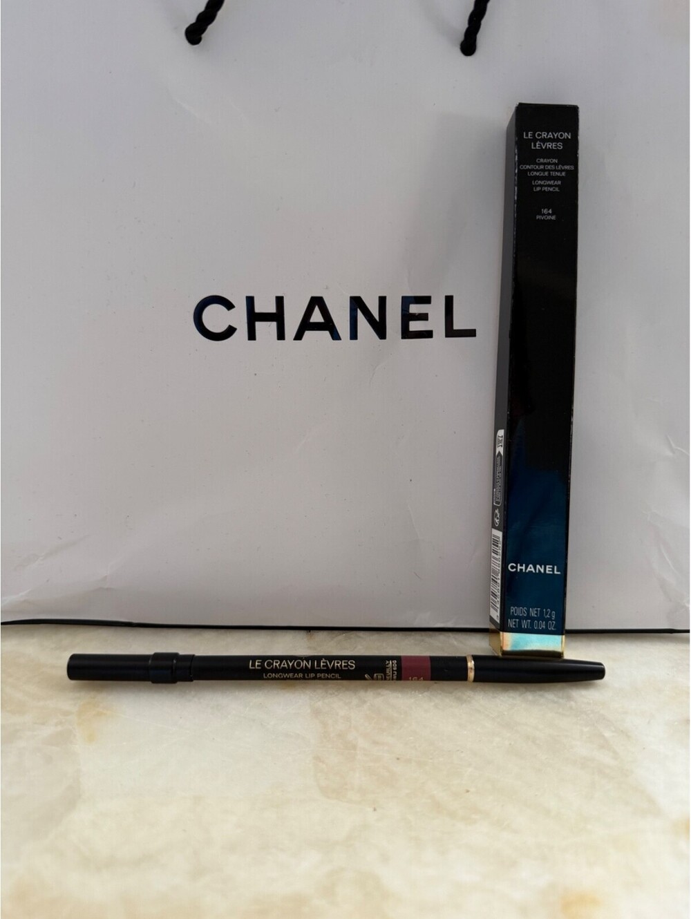 NIB Chanel Le Crayon Lèvres 164 PIVOINE Longwear Lip Pencil HTF